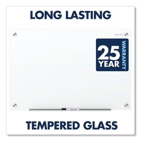 Quartet Brilliance Glass Dry-Erase Boards, 72 x 48, White Surface G27248W